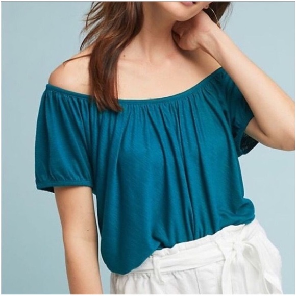 Anthropologie Porridge Off-the-Shoulder Slub Tee - Picture 6 of 6